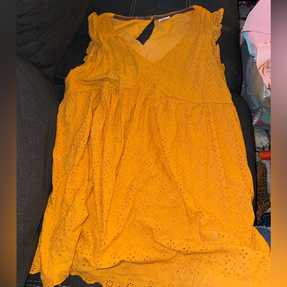 Knox Rose Mustard Yellow Mini Dress